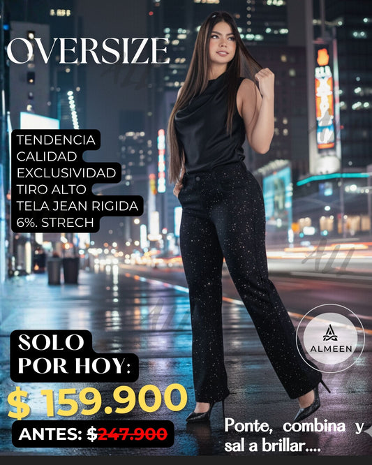 JEAN OVERSIZE BRILLOS®😎